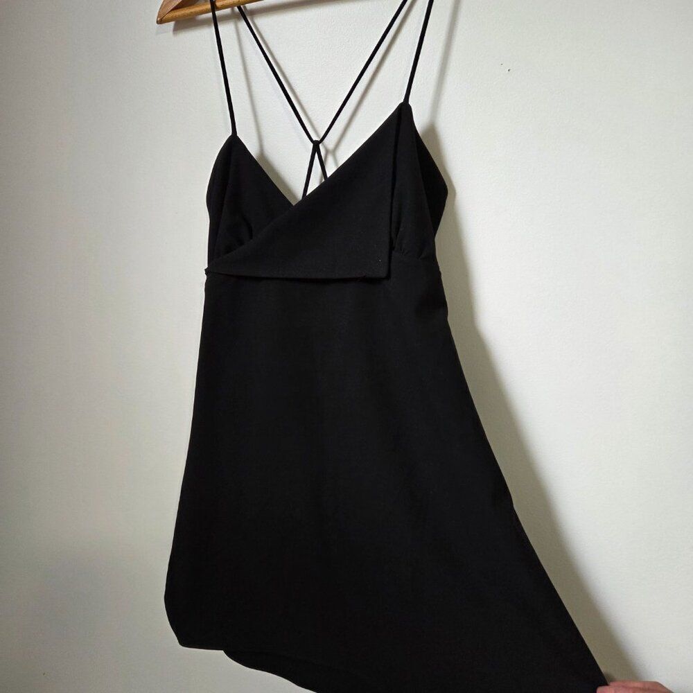 NWT ZARA LITTLE BLACK DRESS STRAPPY BACK SIZE M